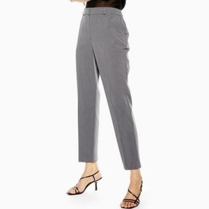 NEW WITH TAGS: TOPSHOP WOMENS GRAY TROUSERS - SIZE 8